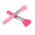Import Good quality Angled Shape Pink short handle Mini Face silicone clay mask brush Facial from China