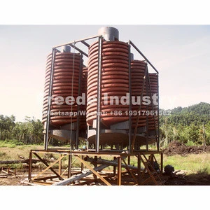 Gravity Mineral Separator Spiral Chute For Chromite Manganese Hematite gold Tungsten Tin Ore placer Washing Processing Plant
