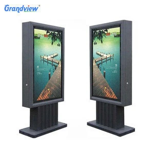 Guangdong manufacturers free standing outdoor bus stop aluminum led advertising scrolling billboard
