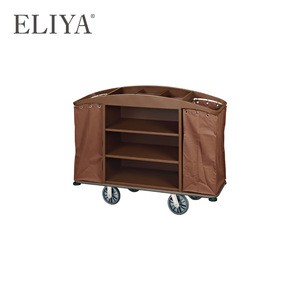 Guest Room Service Flambe Hotel Housekeeping Maid Cart Trolley For Sale