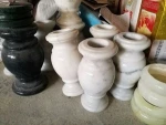Handmade white marble flower vases