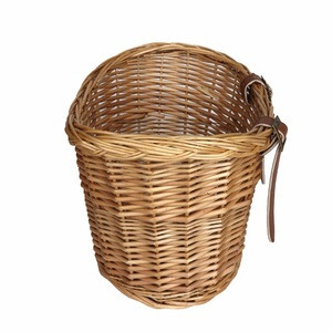 Handmade willow wicker bicycle front basket