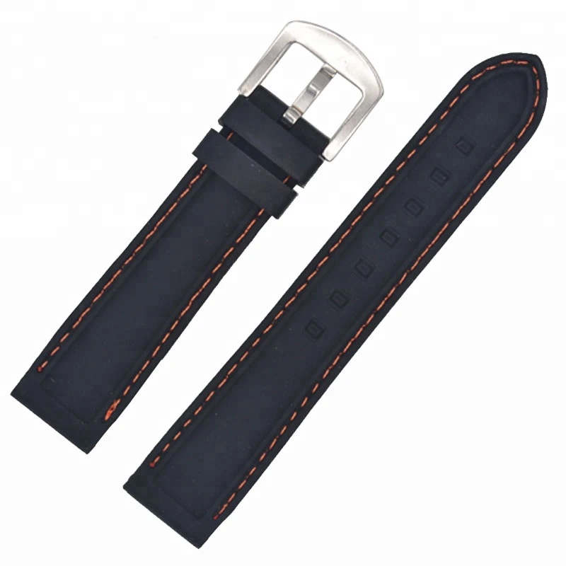 Have stock soft material 18mm 20m 22mm 24mm 26mm silicone watch strap