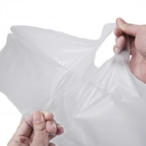 HDPE/LDPE No leak Customized Printing Die Cut Handle Hard Packing Plastic For Takeaway Bag