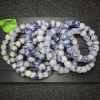 Heart Blue Rutilated Quartz Healing Natural Crystal Energy Stone Beads Handmade Bracelets Bangles for DIY Design Jewelry Making