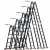 Import Heavy Duty 4X3 12 steps anti-slip multifunction aluminium ladder telescopic folding ladder from China