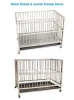 Heavy duty strong flexible folding stainless steel animal dog cage with wheels