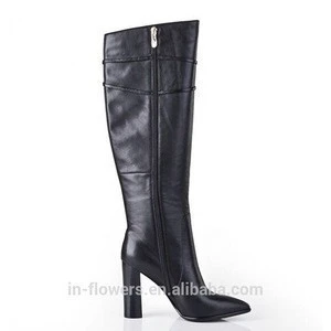 HeelTalk handmade customized  high quality cow leather long winter boots women sexy high heel winter knee high boots