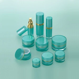 Hengsheng manufacturer supply 5g/15/20/30/50g transparent green plastic empty cosmetic jar for skin care cream