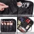 Import HEREMAKERS Large Cosmetic Case Portable Makeup Brush Holder Organizer and Storage with Adjustable Dividers Shoulder Strap Black from China