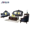 High end salon club restaurant furniture luxury leather sofa sets and table