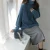 High neck loose knitted pullover soft solid color long sleeve turtleneck sweater