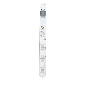 high performance 20*200mm high transparency graduated glass test tubes with ground-in cap