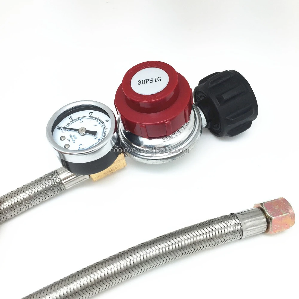 high pressure banjo cooker stainless braided hose adjustable regulator