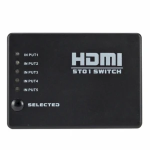 high quality 1080P HDMI matrix switcher 5x1 with remote control