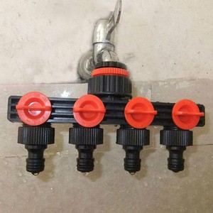 High Quality 1/2 4-Way Garden Hose Splitter Water Connector Distributor for Tap Faucet Hose Connector