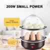High quality 2 layer plastic double pan mini steam electric egg boiler