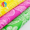 High quality 95% rayon 5% polyester white print flower slub fabric for kids clothes