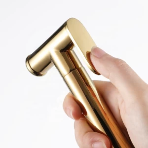 High Quality Bathroom Black Gold Bidet Sprayer Shattaf Brass Handheld Pressurized toilet Bidet Spray Gun