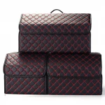 High quality car interior accessories car trunk organizer  PU leather car organizer bag