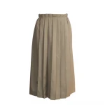 High quality custom women green spring pleated skirt