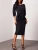 Import High Quality Elegant Career Workwear Chiffon Midi Dress With Puff Sleeve from China