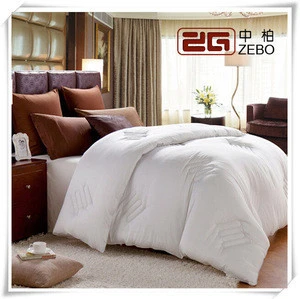 High Quality Hilton Hotel Used 400GSM Microfiber Filling White Silk Quilt