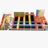High Quality Large Indoor Trampoline Park Indoor Playground Park Trampoline With Rock Climbing Wall Rainbow Slide