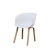 Import high quality white pp wood effect metal legs bistro cafe shop plastic pp dining chair from China