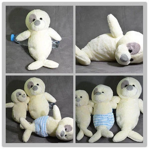 high quality white soft sea life plush stuffed seal small toys in bulk