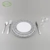 High quality wholesale Food grade round custom printed plastic disposable dinnerware