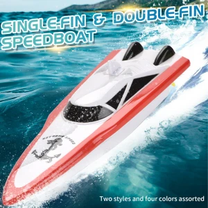 High Speed RC Speedboat Toy 2.4GHZ  50 Meters Voyage Electric Boat Racing Speedboat Toy With Water Induction Start Automatically