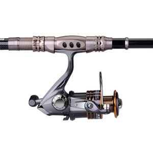 HiUmi 1.8-3.3m Telespin Iso Fishing Rod and Reel Portable Travel Spinning Fishing Rod Pesca Wheel Combo