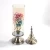 Import home furnishing decorative glass vase with bronze stand and lid from China