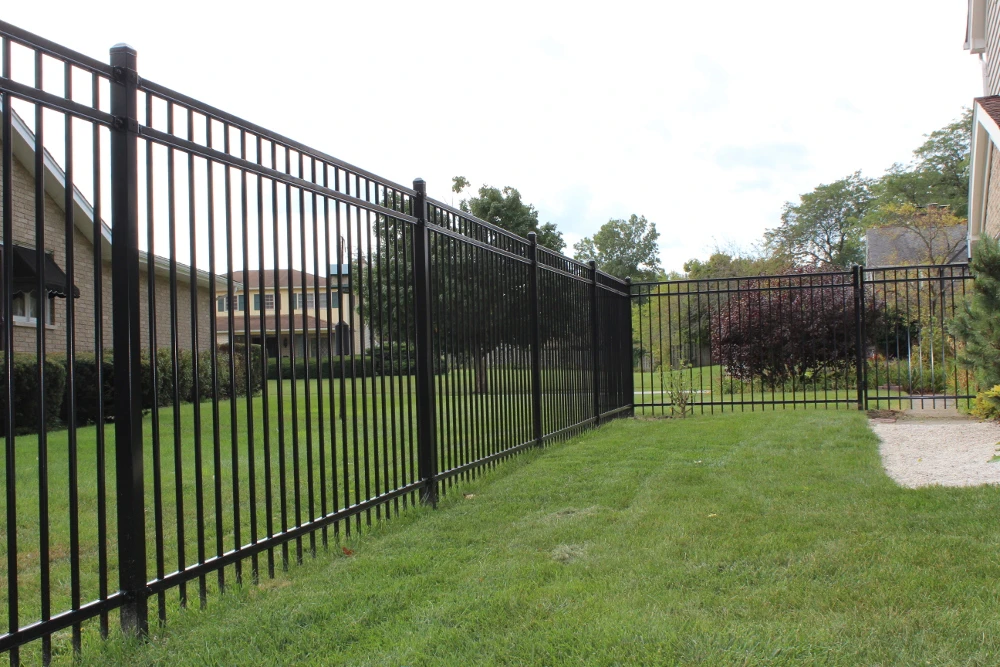 Home Garden Security Powder Coated Top Spear Metal Tubular Black Galvanized Steel Fence Panels