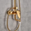Hot Cold Gold Bathroom Shower Set Senducs 8 Inch Rainfall Shower Head Hot Cold Gold Bathroom Faucets Golden Bath Shower System