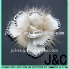 hot fix stone with feather winter shoes decoration and accessories