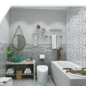 Hot Product water absorbent kajaria non-slip 3d plastic wall tiles bathroom ceramic
