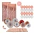 Import Hot Rose Gold Pom Poms Honeycomb Balls Kit Rose Gold Banner Hanging Swirls for Wedding Bridal Shower Party Decorations from China