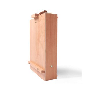 Hot sale artist sketching box portable desktop storage table easel wooden