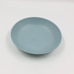 Hot Sale Bamboo Fiber Round Plate, Solid Color Tableware set