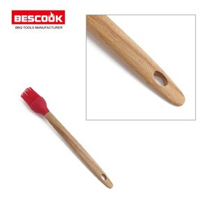 Hot Sale BBQ Grill Silicone Sauce Brush With Wooden Handle