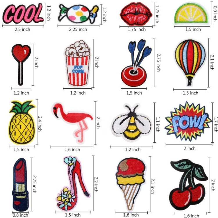 Hot Sale Fruit Pineapple Watermelon Woven Patch Embroidery Patches Decoration Accessories