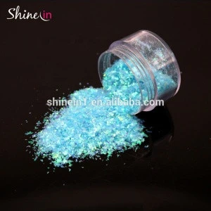 Hot Sale Irregular Shaped Glitter Flakes Blue Irregular Flakes Glitter for Nail Art Decoration