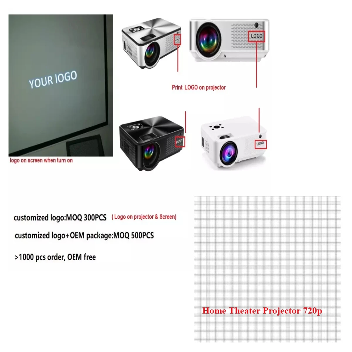 Hot sale mini projector video projector for home cinema