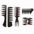 Import Hot sale Professional mensDouble-sided retro oil head comb large back shape partner wide tooth head fork comb from China