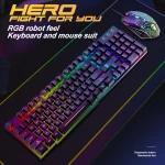 Hot Sell 104Keys RGB Gaming Keyboard And Mouse Mechanical Keyboard For Computer Games