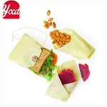 Hot sell reusable cotton color bee wax wrap  customized size