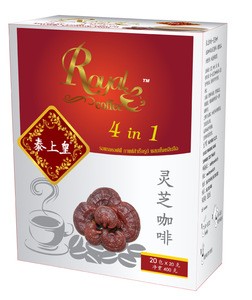 Hot Selling 4in1 Instant Coffee Powder With Ganoderma "Royal Coffee" Premium Product From Thailand