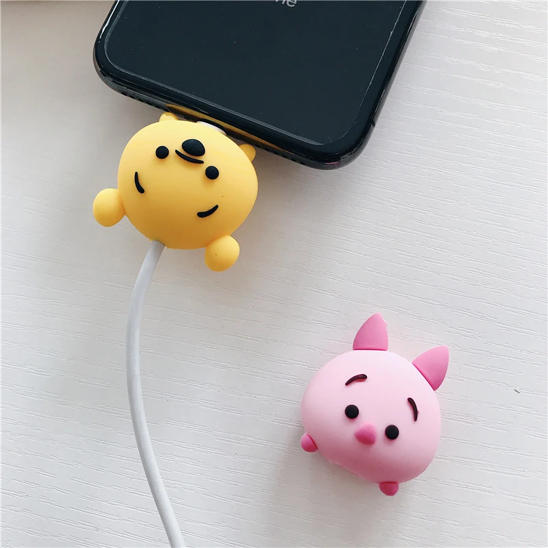 hot selling Cartoon bite mobile phone earphone USB charging cable protector wholesale